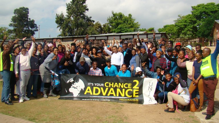 Entrepreneurship Facilitator Ms. Nthabiseng Mmako and workshop participants